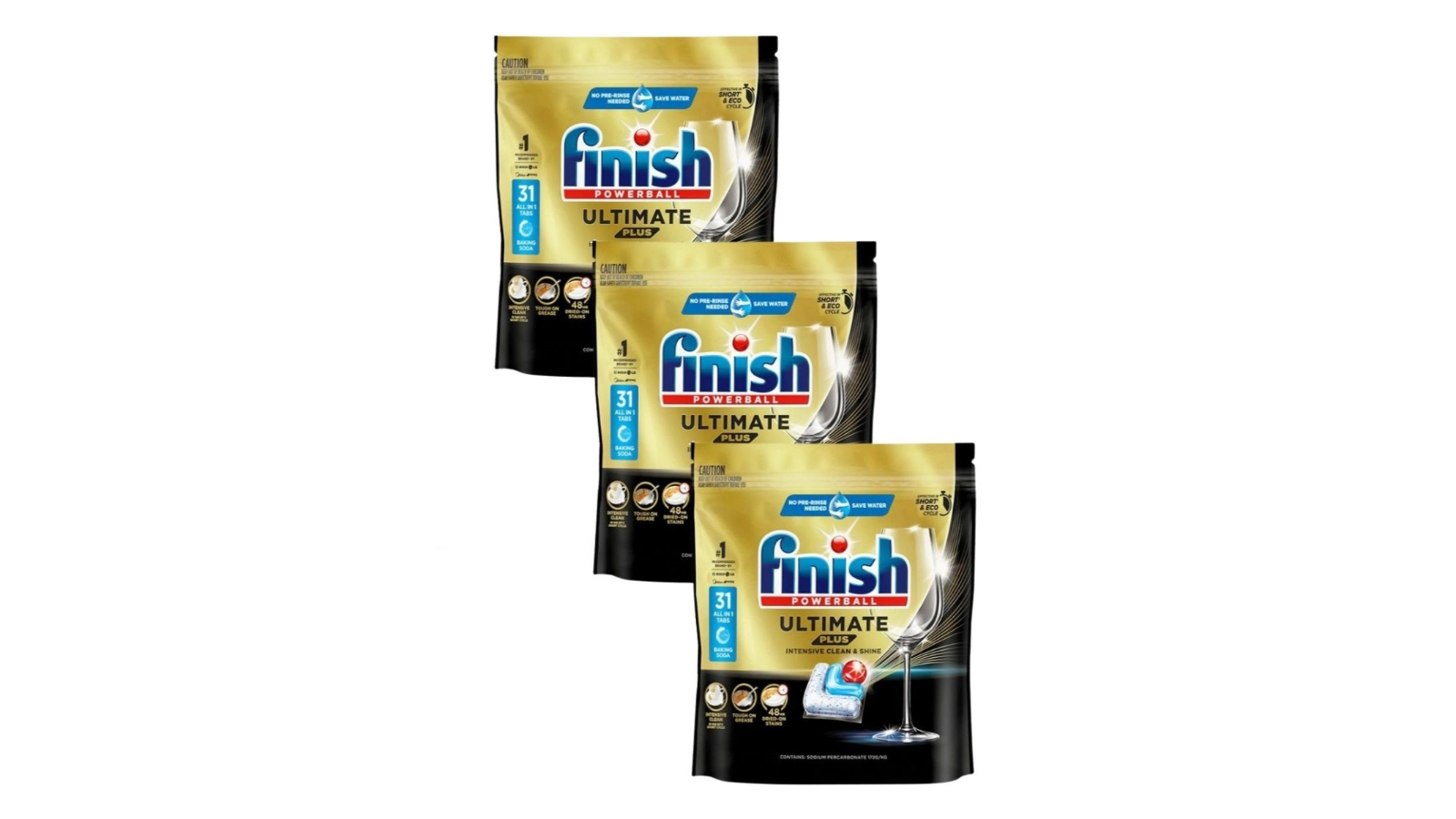 Finish 3 Piece Powerball Ultimate Plus Dishwashing Tablet