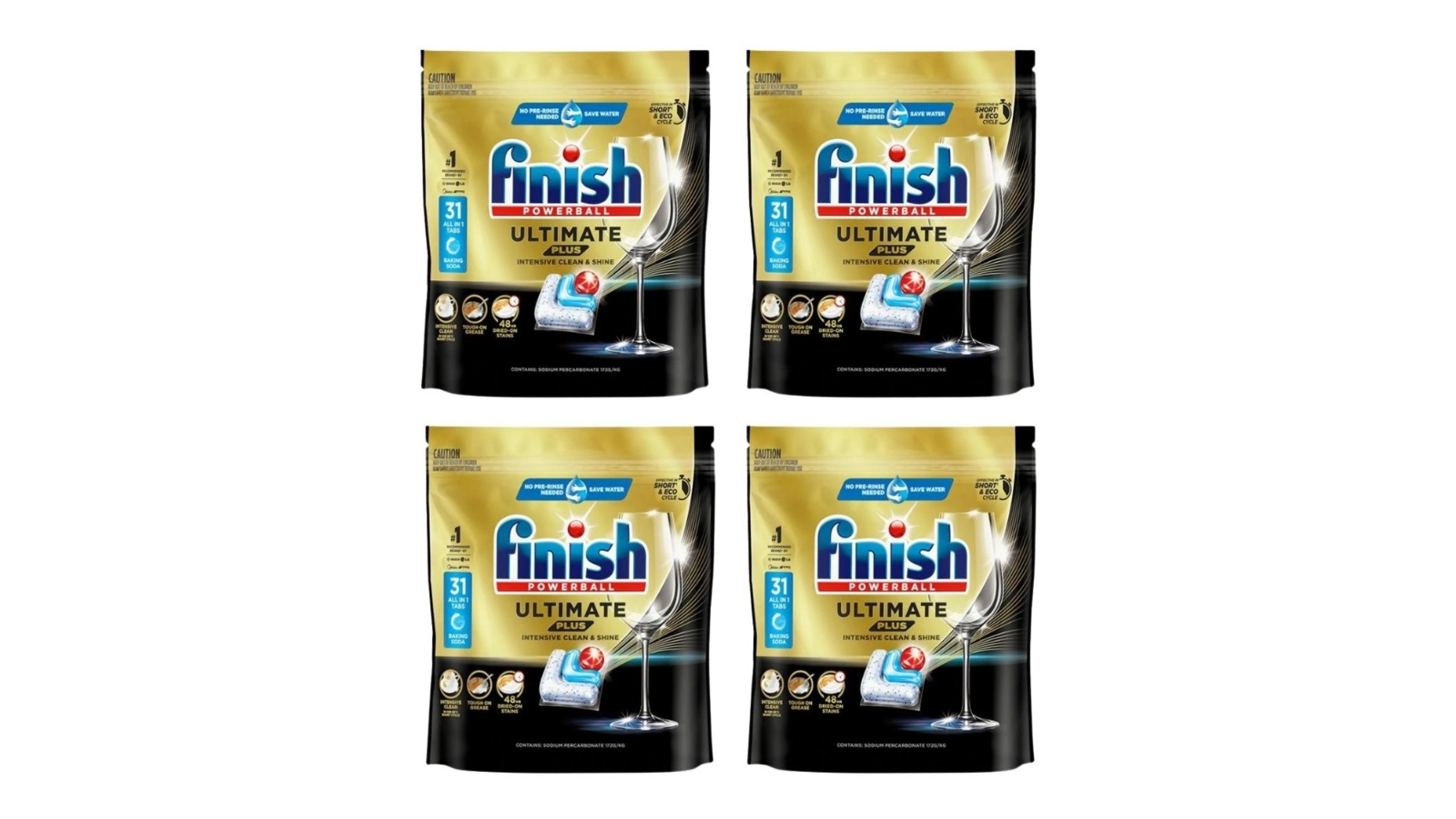 Finish 4 Piece Powerball Ultimate Plus Dishwashing Tablet