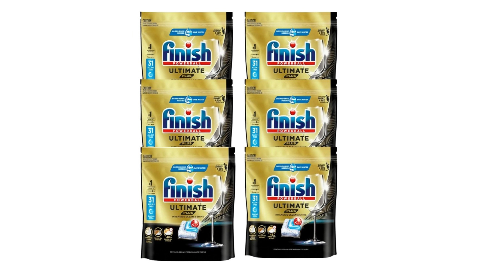 Finish 6 Piece Powerball Ultimate Plus Dishwashing Tablet
