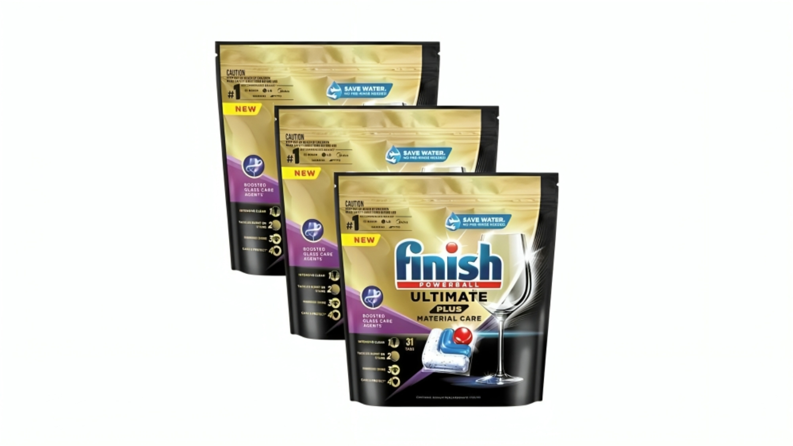 Finish 93 Tabs Ultimate Plus Dishwasher Tablets – Pack of 3