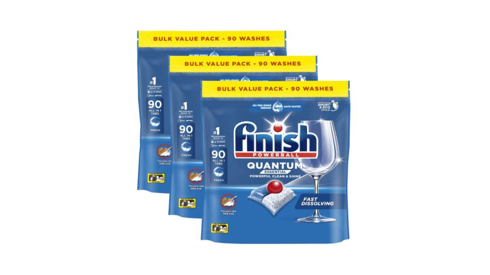 Finish 270 Tabs Quantum Dishwasher Tablets – Pack of 3