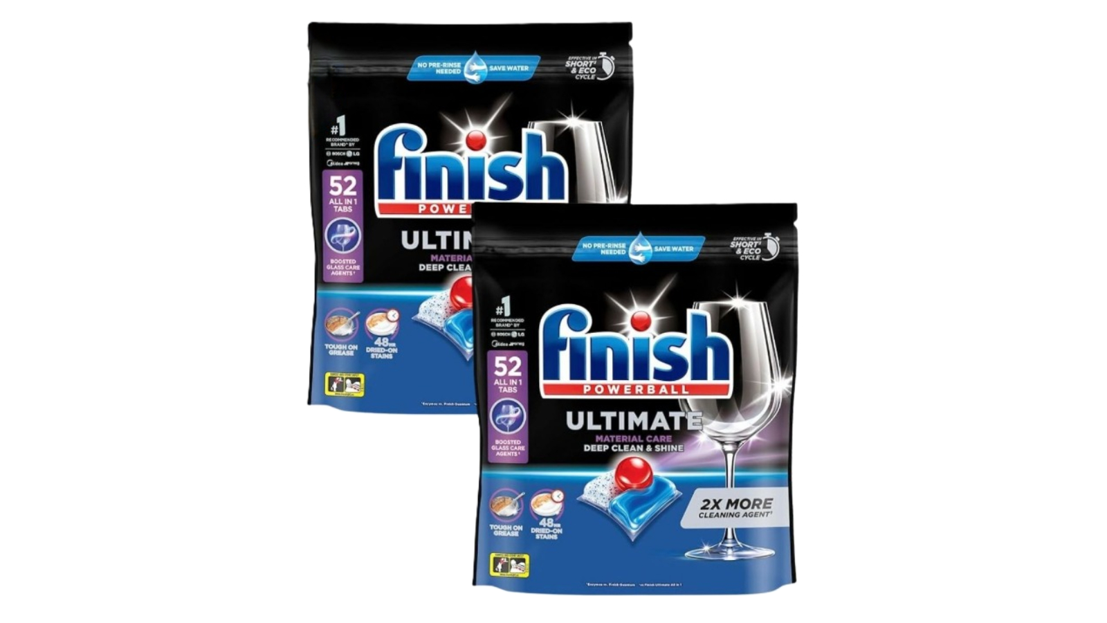 Finish 3294860X2 Pack of 52 Powerball Ultimate Dishwashing Tablet