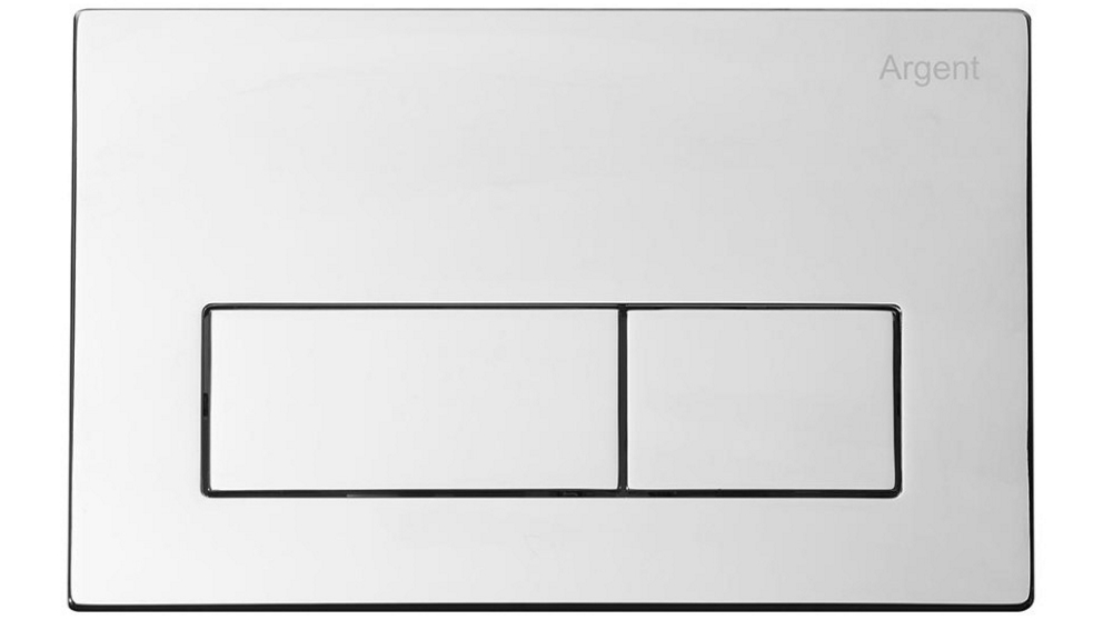 Argent Kubic Pneumatic Flush Plate - Chrome
