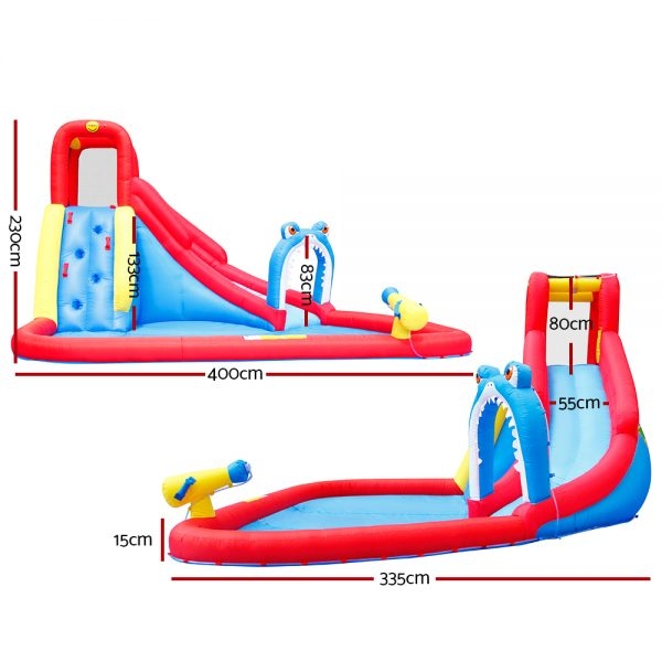 Happy Hop Inflatable Outdoor Castle Water Park Splash Toy Slide