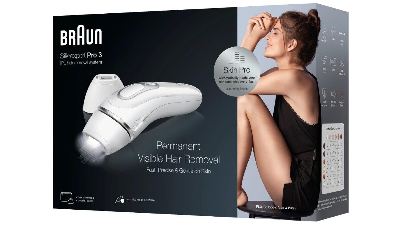 Braun Silk Expert Pro 3 IPL At-Home Hair Removal System for Men & Women