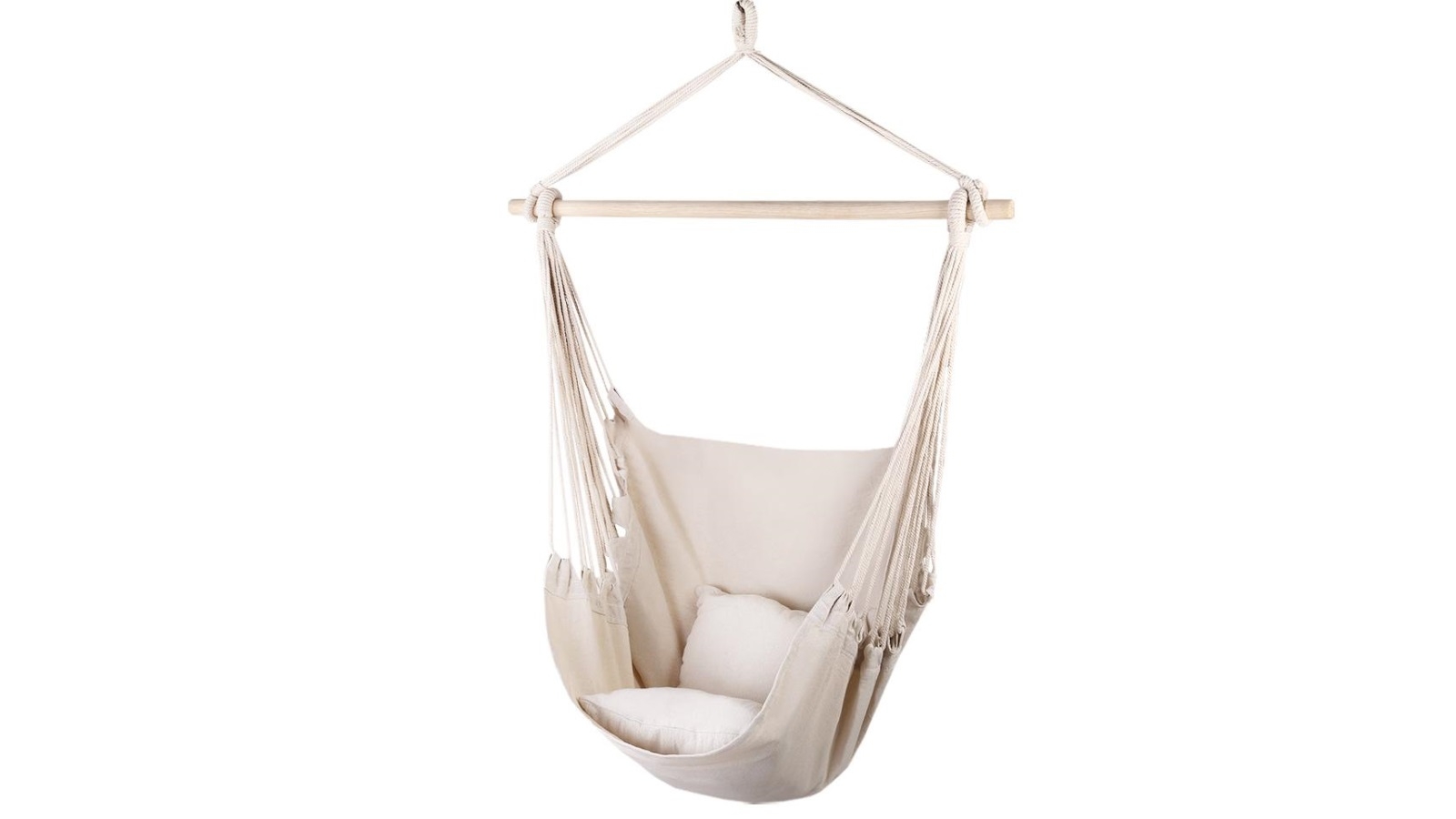 Gardeon Cream Hanging Swing Hammocks Camping Chair
