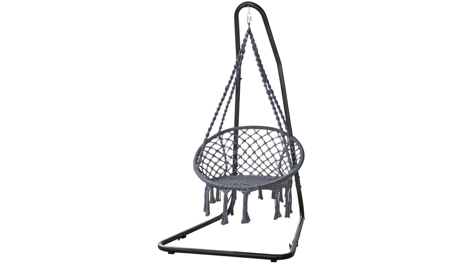 Gardeon Hammock Hanging Chair Swing with Steel Stand - Grey
