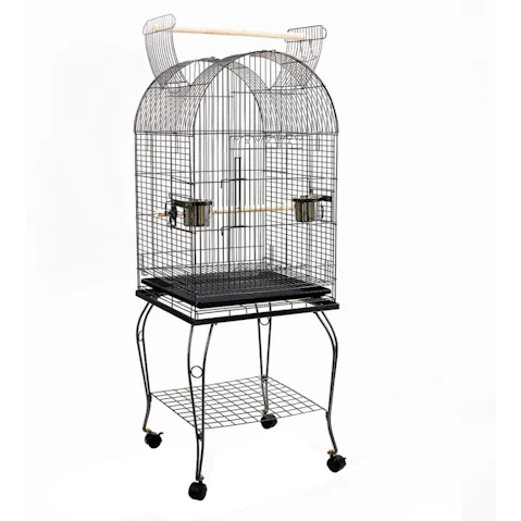 i.Pet Large Dome Bird Cage with Perch - Black
