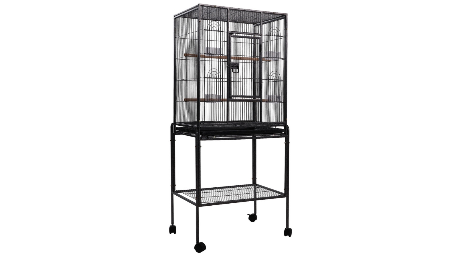 i.Pet Large Bird Cage with Perch - Black