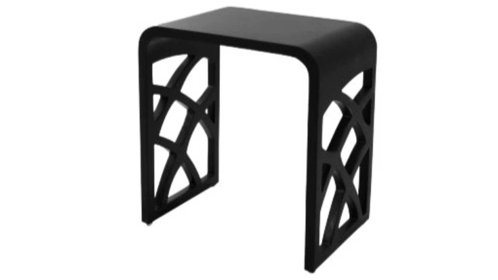 Thermogroup Ivy Solid Surface Shower Stool - Black 