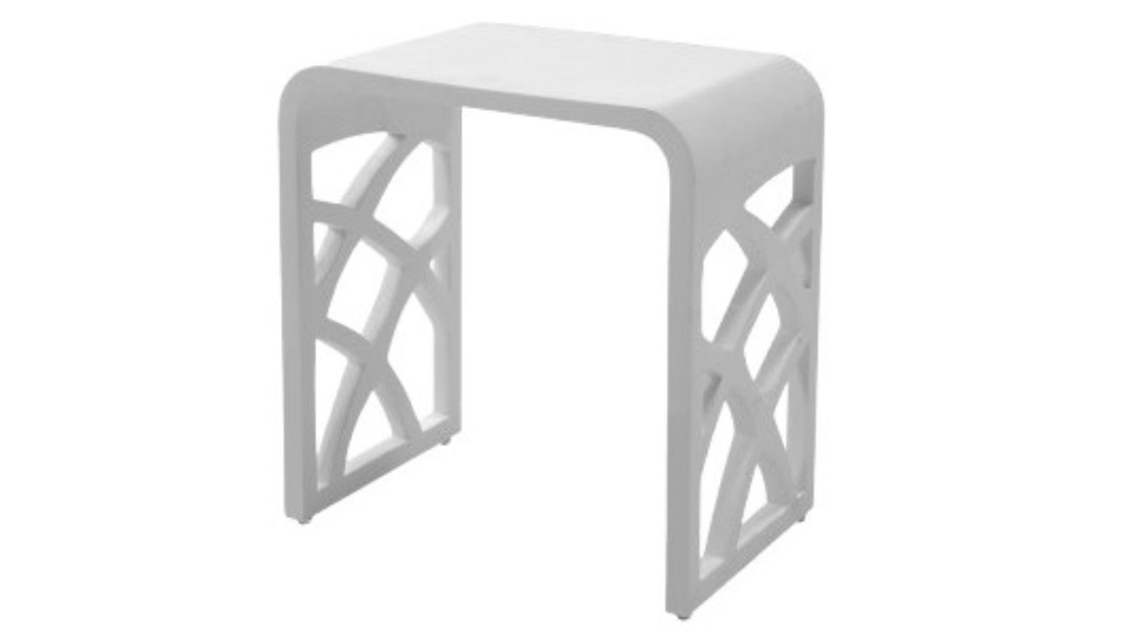 Thermogroup Thermorail  Ivy Solid Surface Shower Stool - Matte White