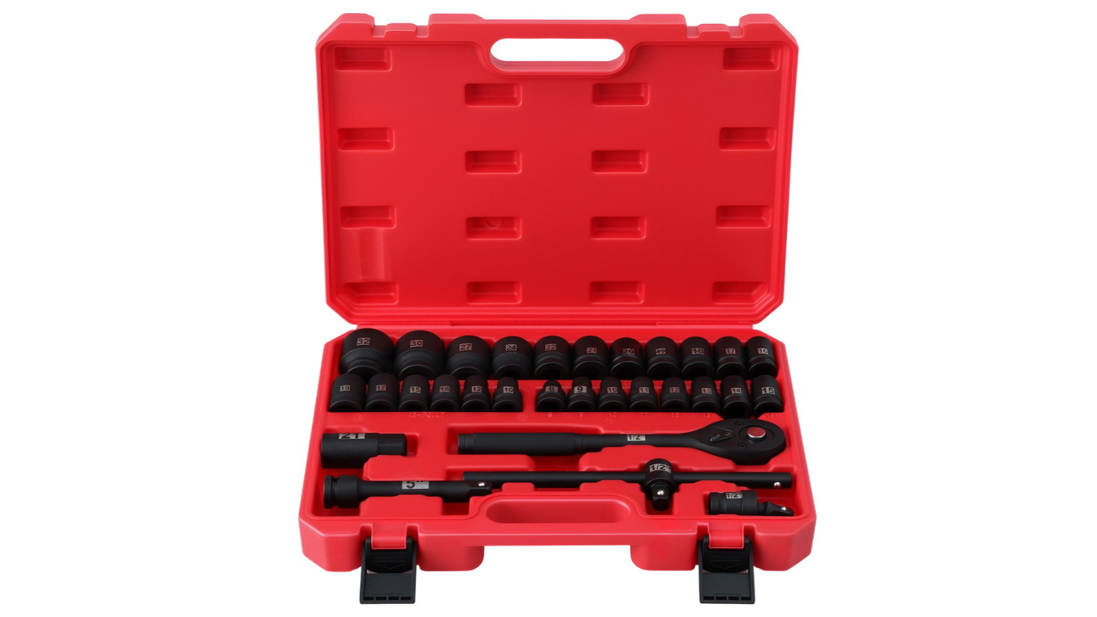 Giantz 30 Piece 0.5inch Drive Socket Set CR-V Steel 0.8-3.2cm Workshop Repair