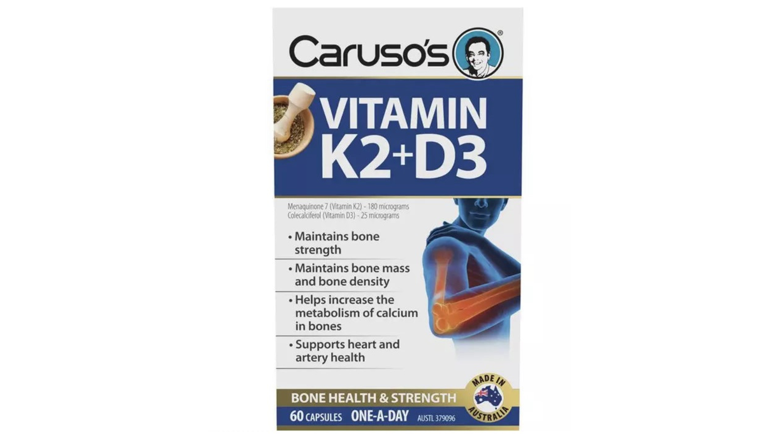 Carusos Vitamin K2 + D3 - 60 Capsule
