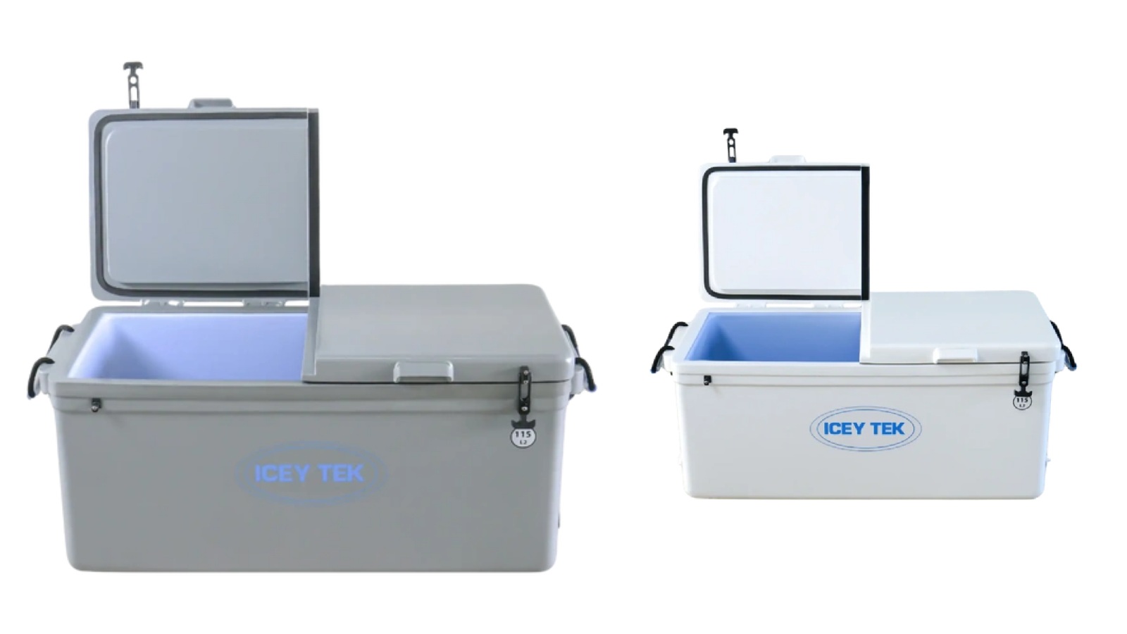 Icey Tek Commercial 115 Litre Split Lid Long Ice Cooler Box