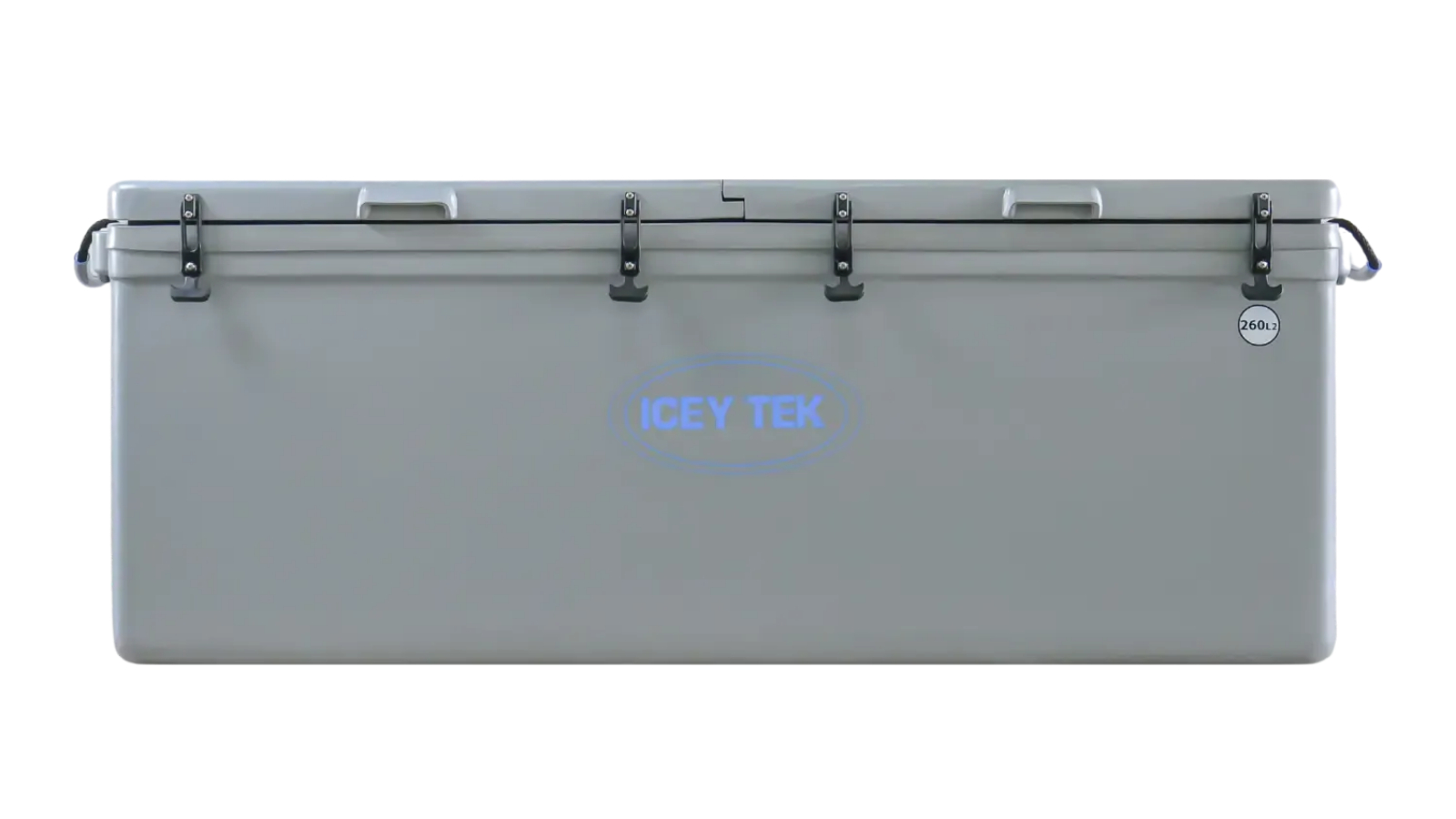 Icey Tek IT260SLGRY Commercial 260 Litre Split Lid Long Ice Cooler Box - Grey