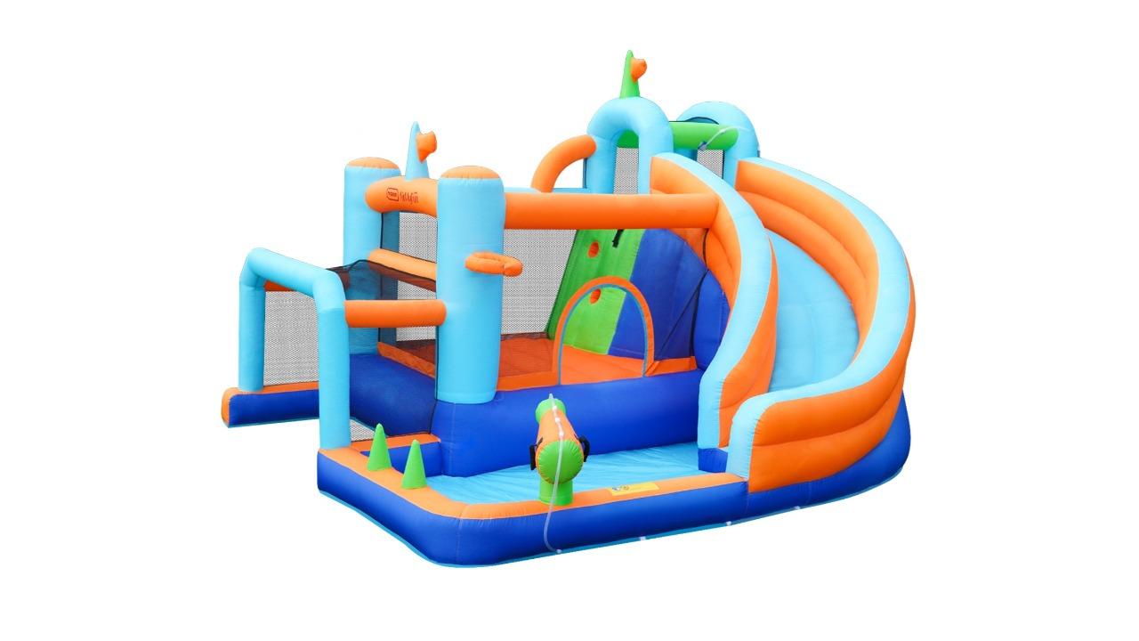 AirMyFun 9-in-1 Inflatable Water Park Jumping Castle Soccer Goalpost Blower