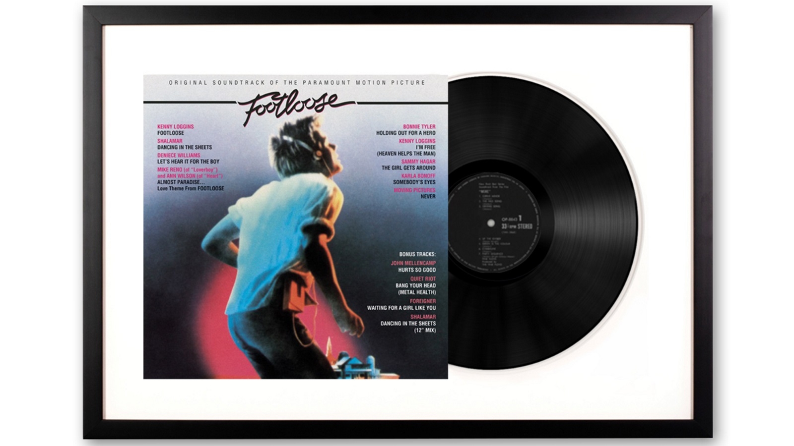 Vinyl Art Framed Footloose Album Art