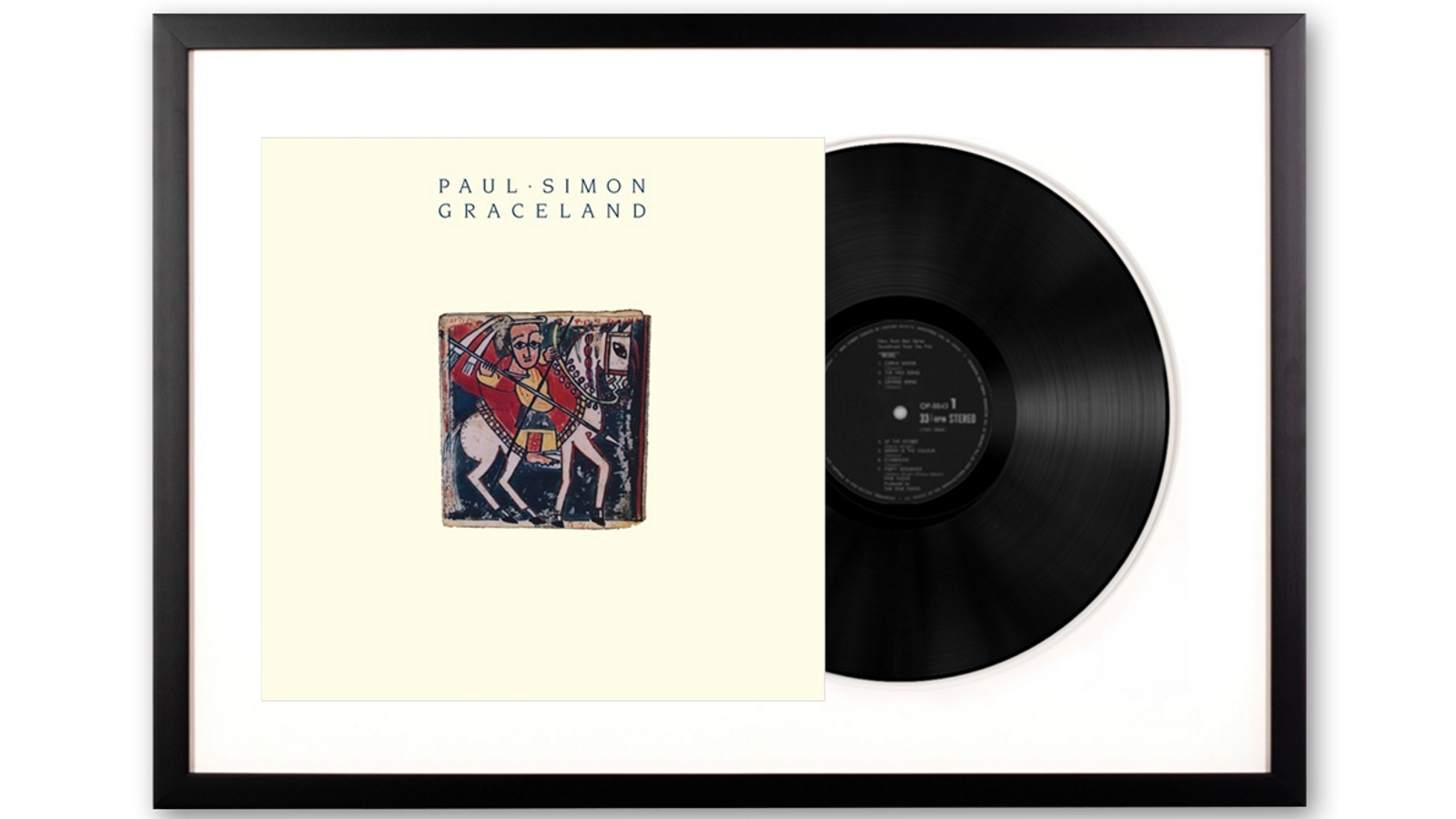 Vinyl Art Framed Paul Simon Graceland Album Art