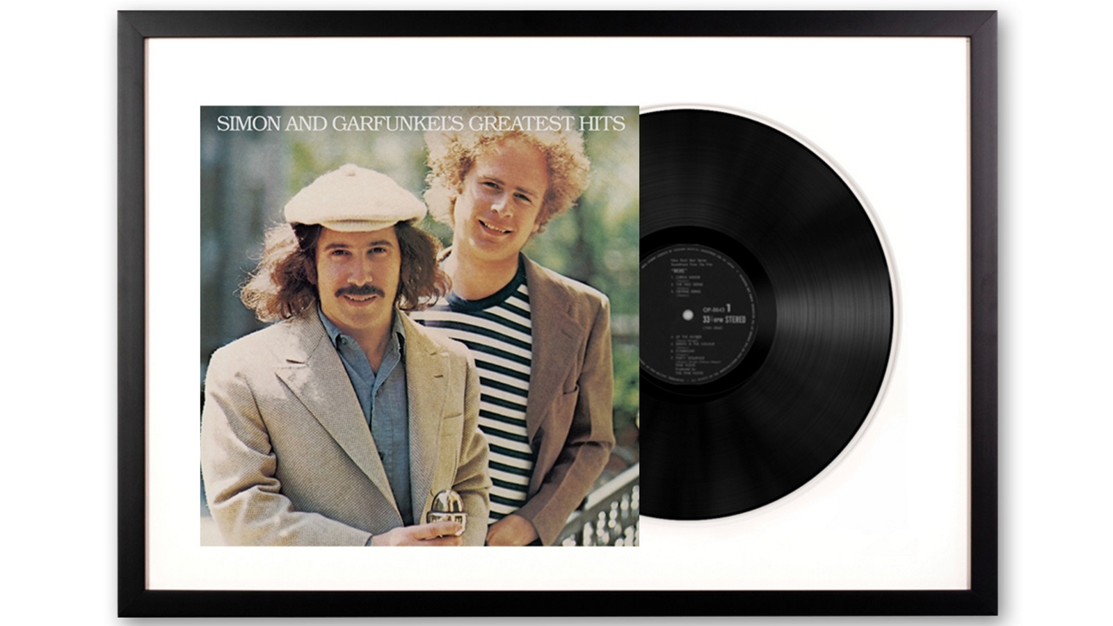 Vinyl Art Framed Simon & Garfunkel Greatest Hits Album Art