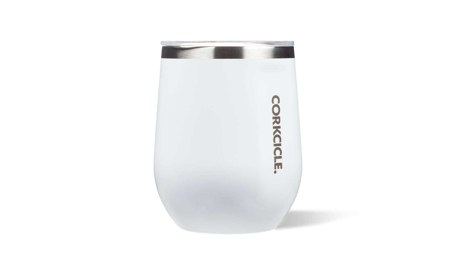 Corkcicle 340ml Stemless Travel Mug - Gloss White