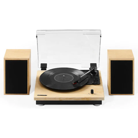 Crosley Brio Record Player Shelf System With Speaker - Natural