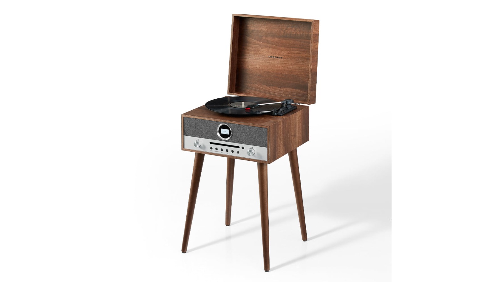 Crosley Nash 7-in-1 Vinyl Record Player - Walnut