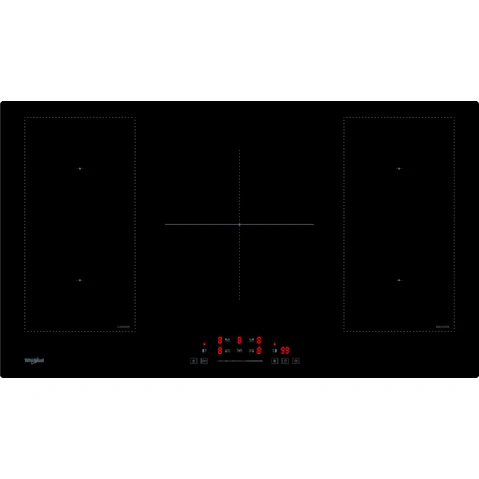 Whirlpool 90cm 5 Zone Built-In Induction Hob - Black