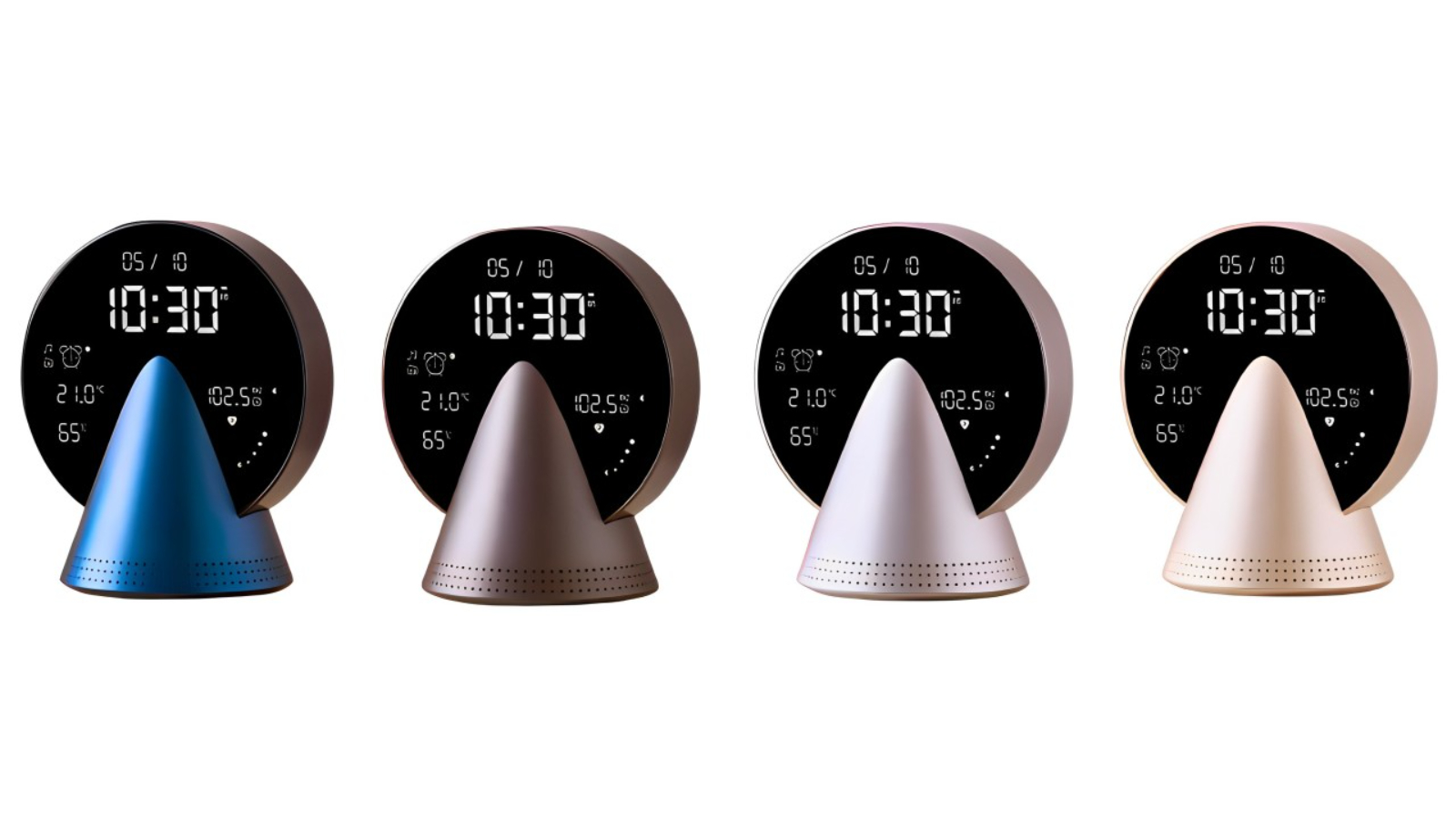 Lexon Conic Radio Alarm Clock with FM and Built-in Bluetooth Speaker