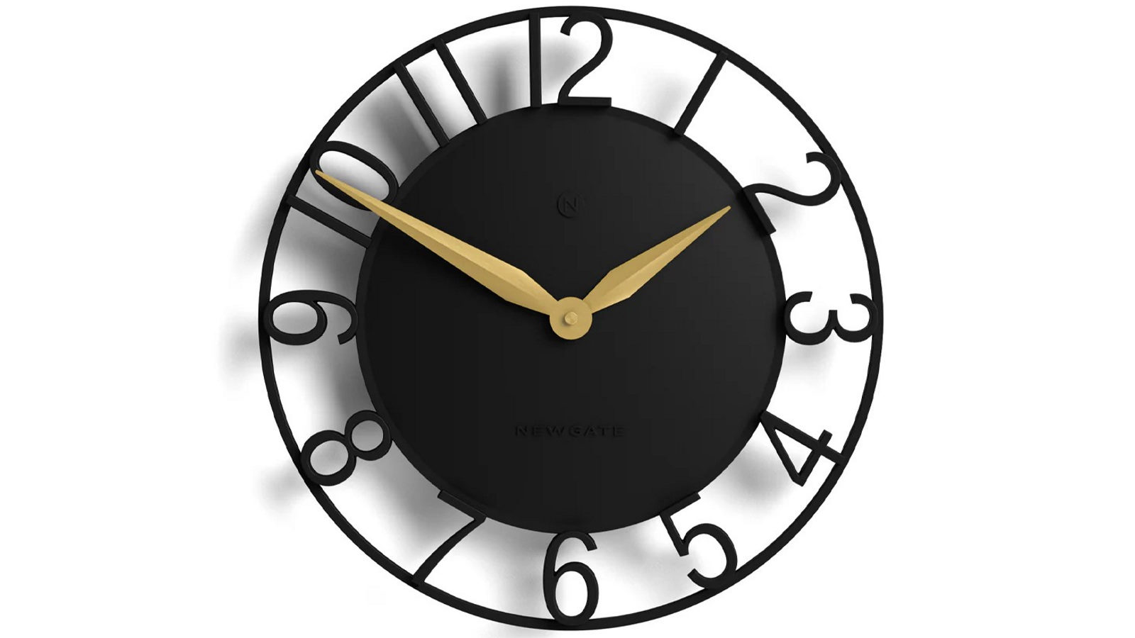 Newgate Time Traveller Wall Clock - Black