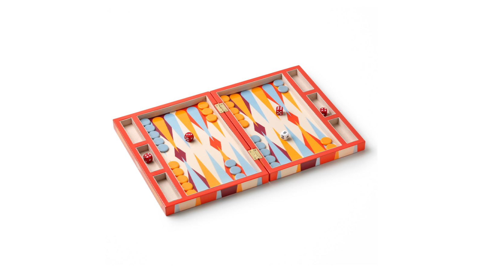 Printworks Lacquered Backgammon - Red