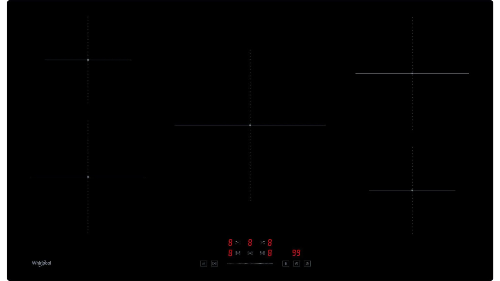 Whirlpool 90cm 5 Zone Built-in Induction Cooktop