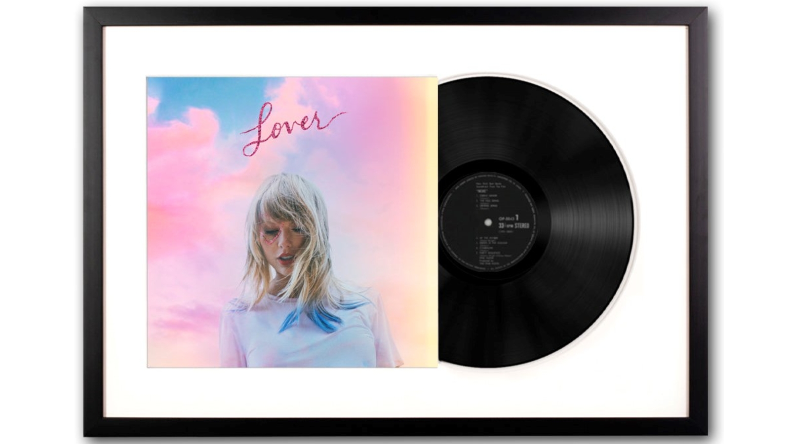 Universal Music Framed Taylor Swift Lover 2P Vinyl Album Art