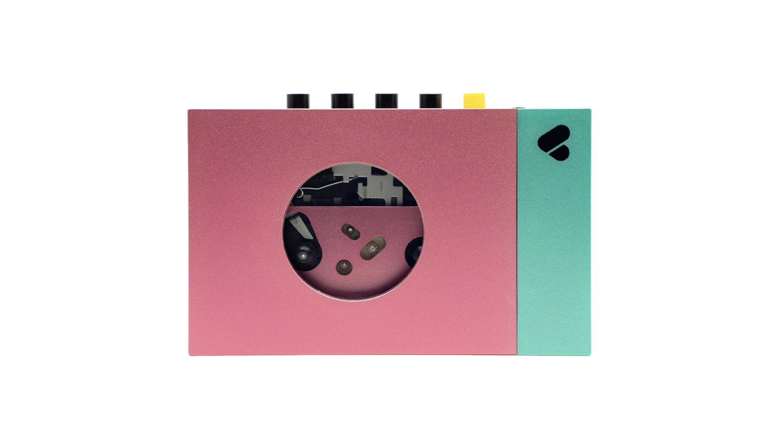 We Are Rewind Edith Portable Cassette Player and Recorder - Pink/Green
