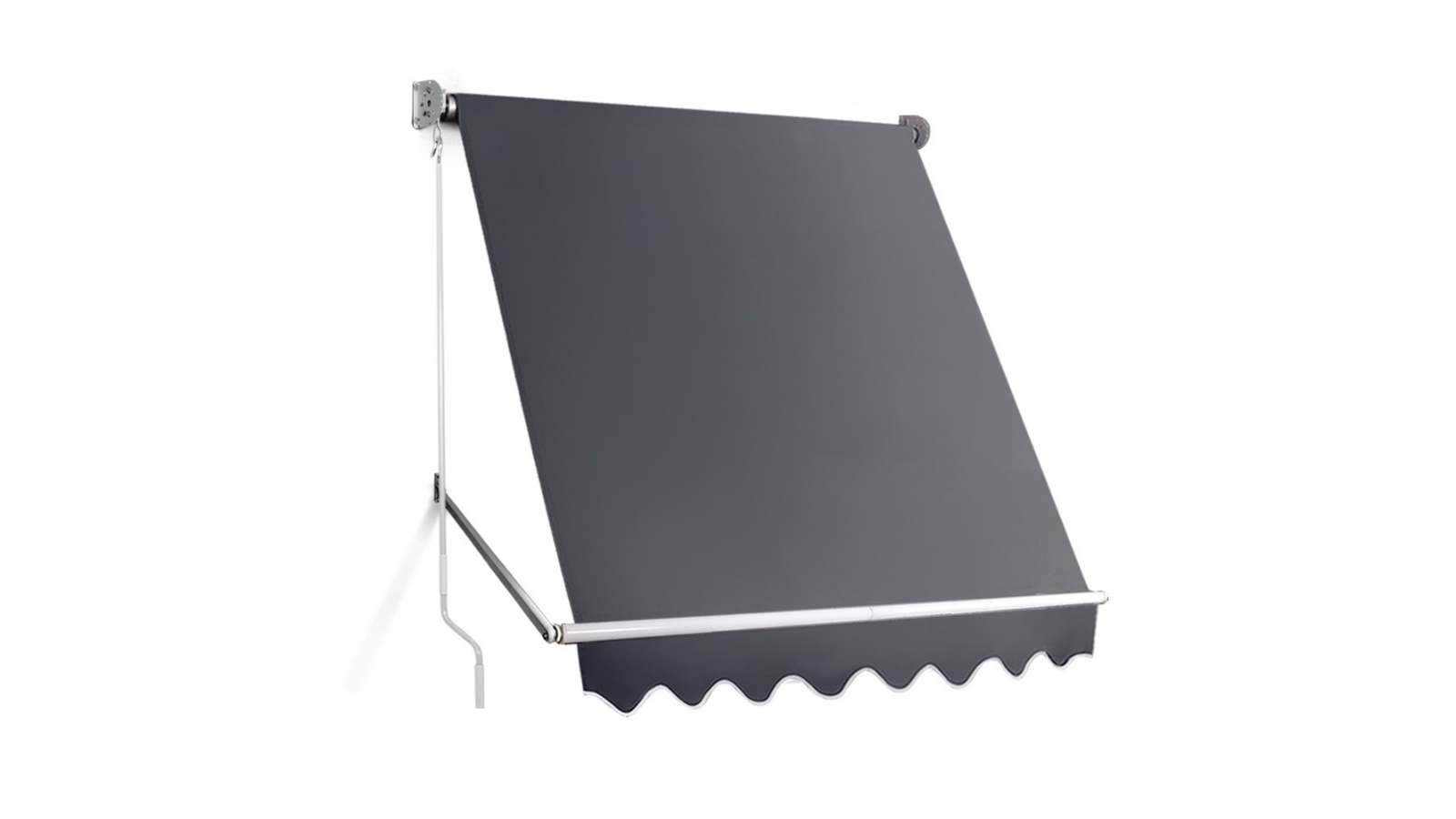 Instahut Outdoor Fixed Window Pivot Arm Retractable Awning Blinds - 1.8 x 2.1m