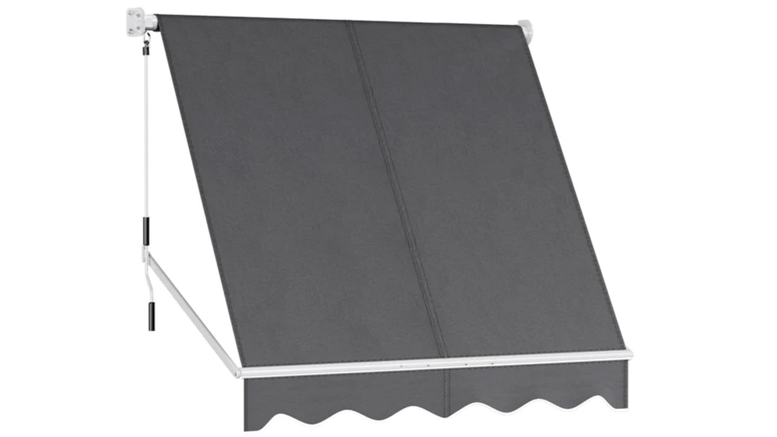 Instahut Retractable 2.1mx2.1m Fixed Pivot Arm Outdoor Window Blinds - Grey