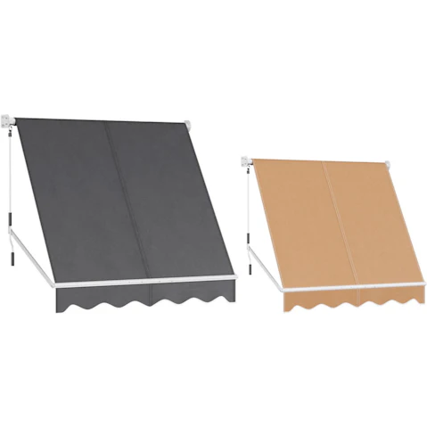 Instahut Retractable 2.1mx2.1m Fixed Pivot Arm Outdoor Window Blinds