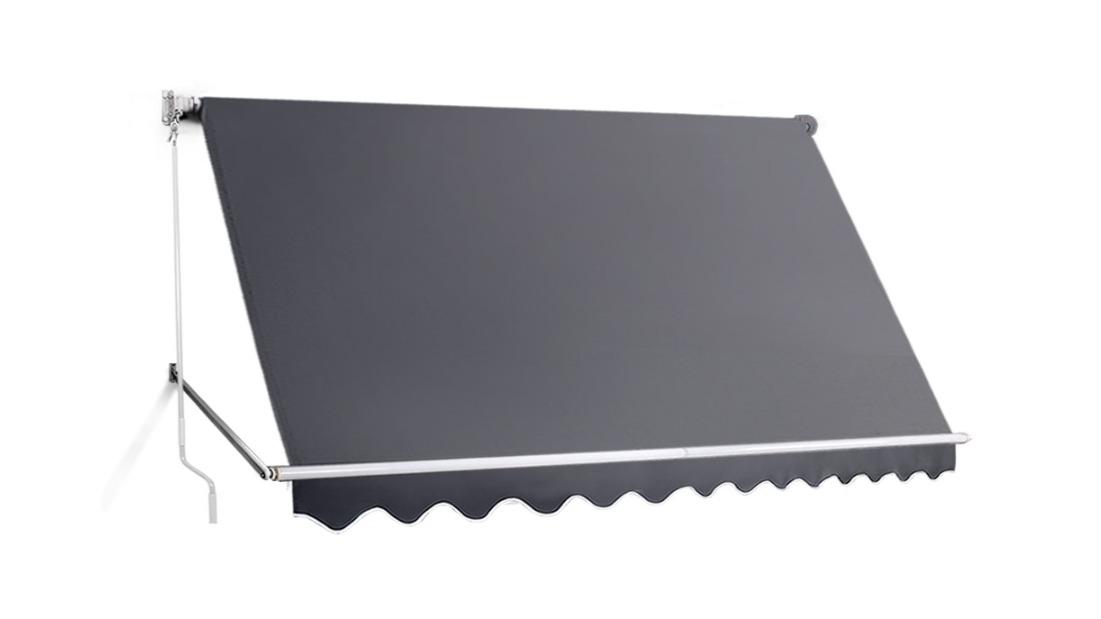 Instahut Outdoor Fixed Window Pivot Arm Retractable Awning Blinds - 3.1 x 2.1m