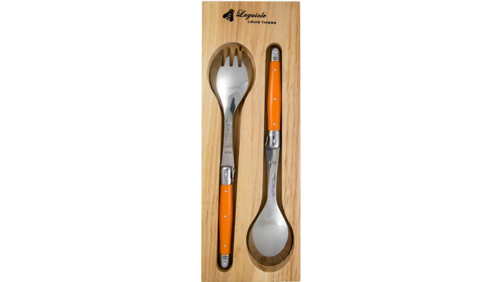 Laguiole By Louis Thiers 2 Piece Salad Server Set - Orange
