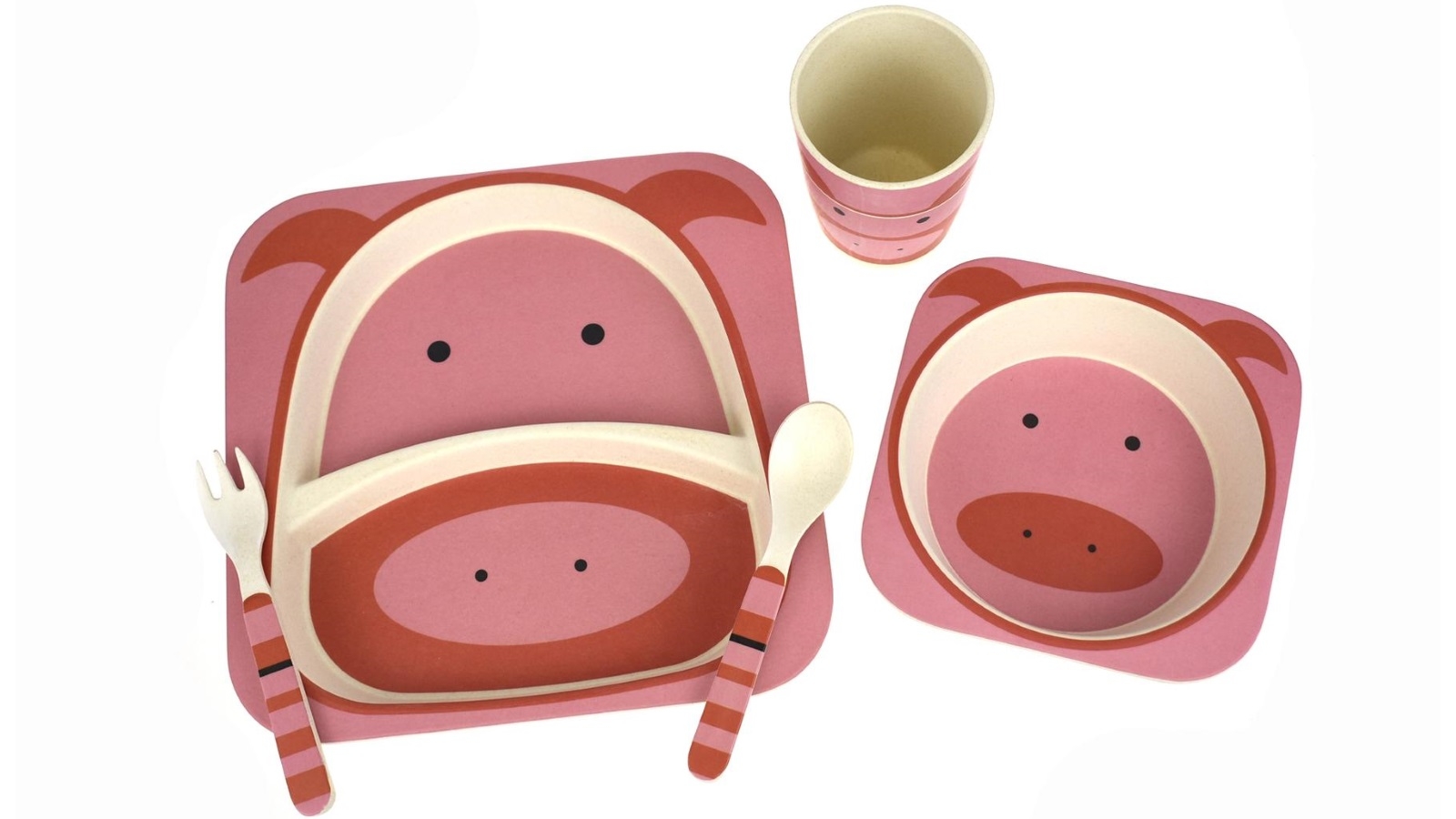 Bamboozoo 5 Pieces Dinnerware - Pig