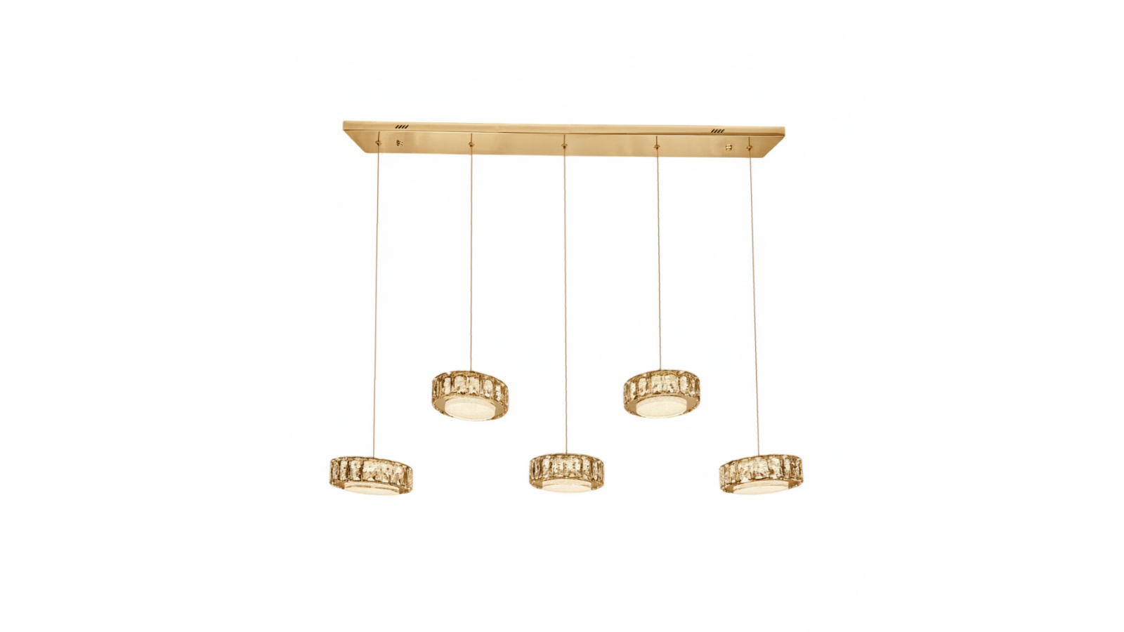 Element Lighting LAN 5-Light Tri-Colour LED Crystal Pendant - Gold