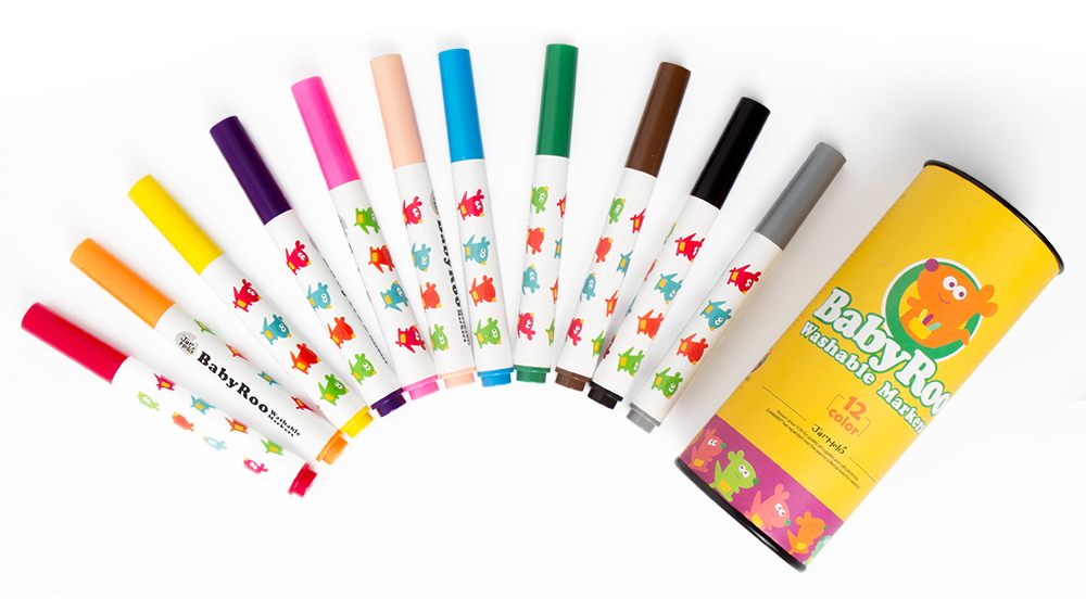 Jarmelo Baby Roo 12 Colours Washable Markers