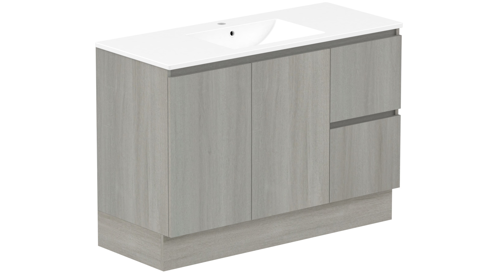 ADP Jane 1200mm Door & Drawer Twin Vanity with Centre Basin Cast Marble Top Harvey Norman