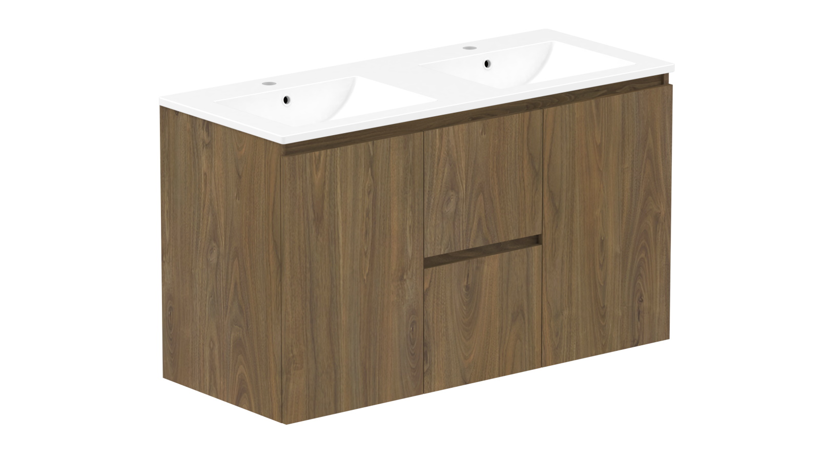 ADP Jane 1200mm Door & Drawer Twin Vanity with Double Basin Cast Marble Top Harvey Norman