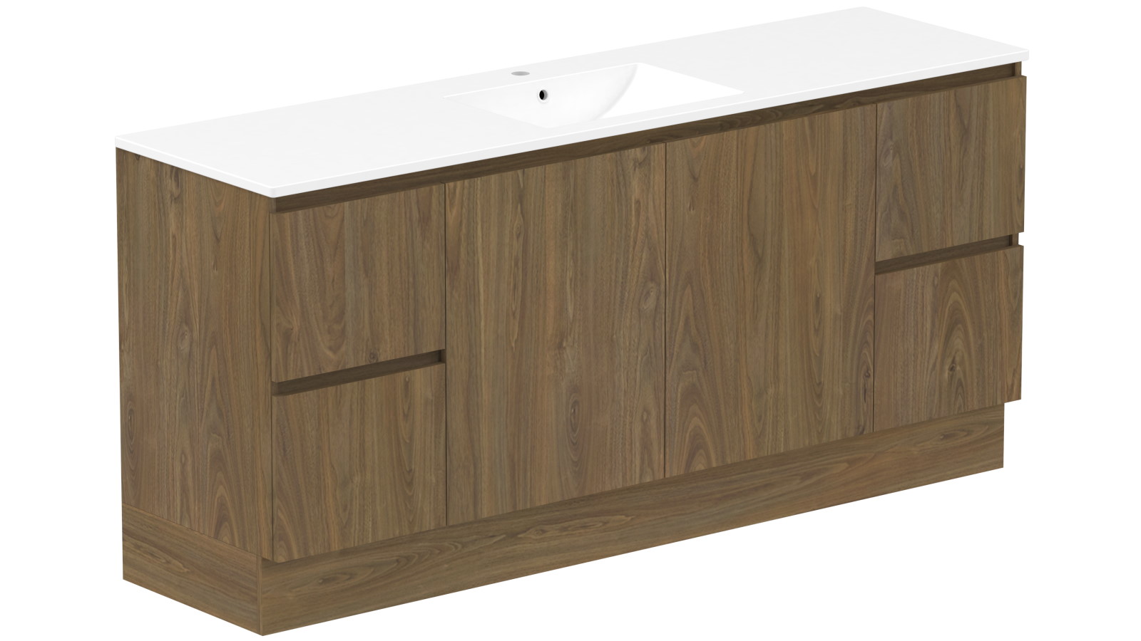 ADP Jane 1800mm Door & Drawer Twin Vanity with Centre Basin Cast Marble Top Harvey Norman