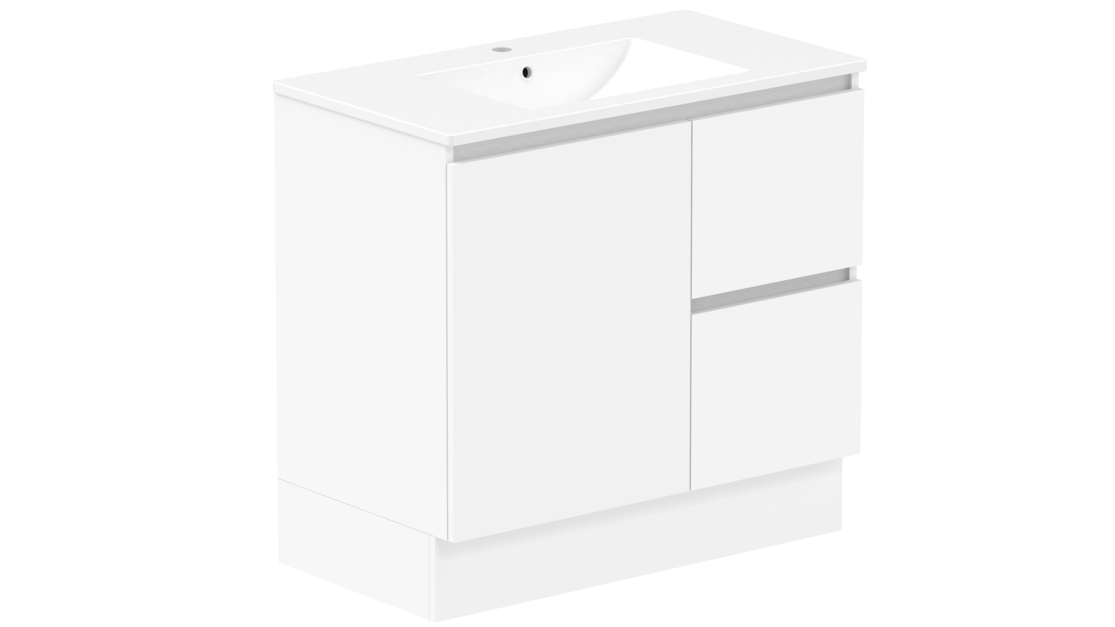 ADP Jane 900mm Express Door & Drawer Twin Vanity with Centre Basin Cast