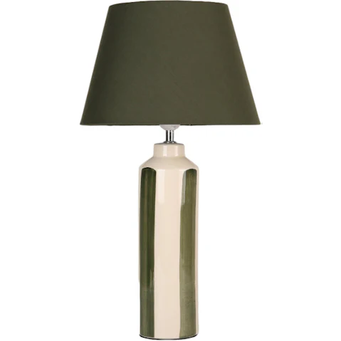 Luminea Ceramic Base Round Jayde Table Lamp - Green