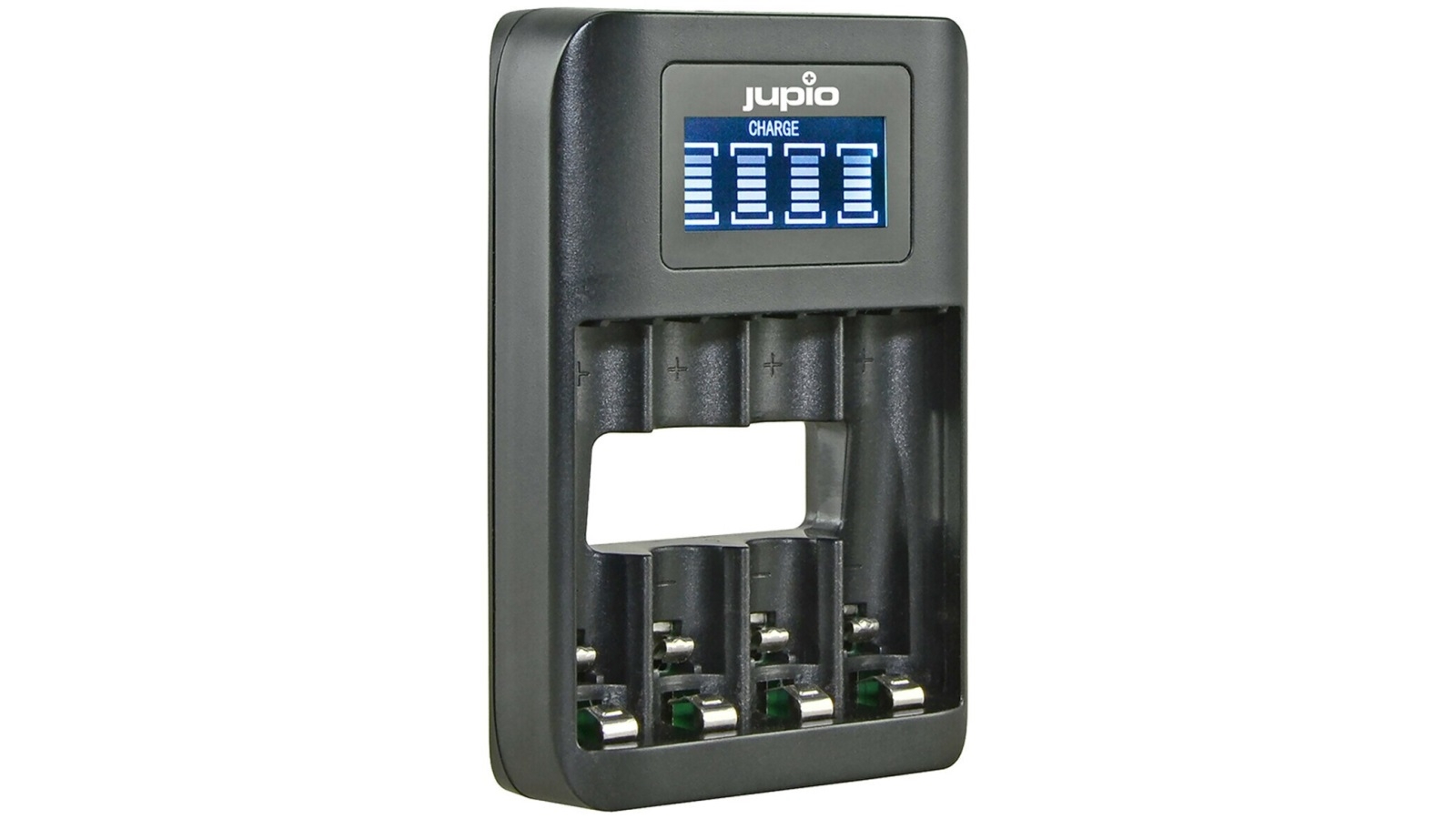 Jupio 4 Slot Fast Battery Charger & LCD Screen for AA & AAA Rechargeable Batteries