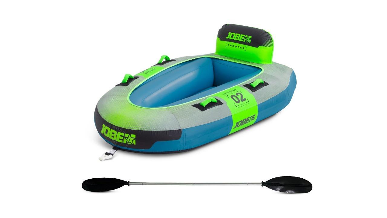Jobe 1-Person Trooper Inflatable Combo Ski Tube Kayak - Lime Green