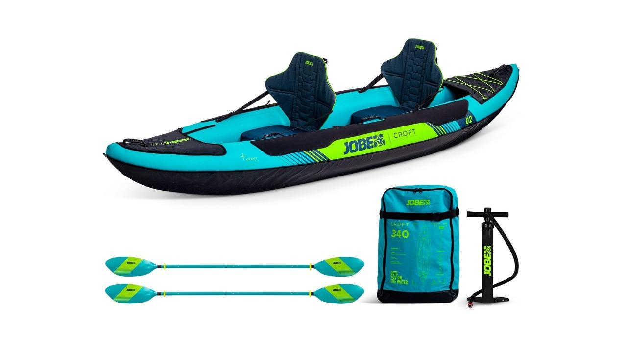 Jobe 2-Person Croft Inflatable Kayak with Paddle - 3.4 metre 