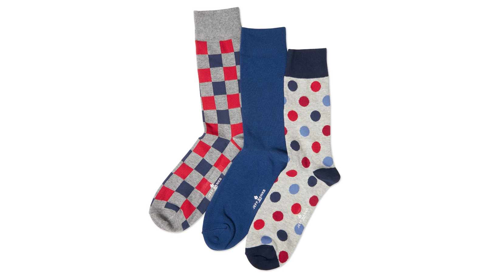 Jeff Banks Pair of 3 Lux Sock - Red | Harvey Norman